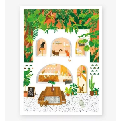 Affiche décorative - Medium - Cat's bar - 30x40 cm