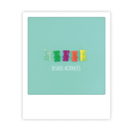 Carte postale bisous acidulés ZG0170FR