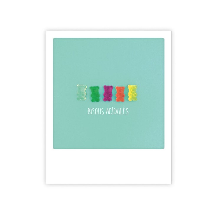 Carte postale bisous acidulés ZG0170FR