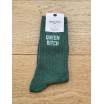 Chaussettes - Queen Bitch - paillettes aventurine - 36/40