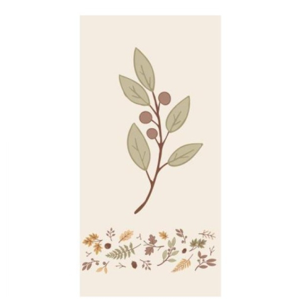 Serviettes en papier - Olive branch and leaf border - 16 pces - 95940-00