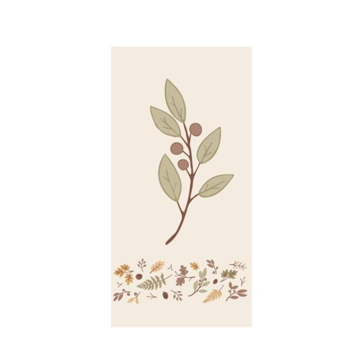 Serviettes en papier - Olive branch and leaf border - 16 pces - 95940-00