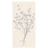 Serviettes en papier - Blue flower silhouette - 16 pces - 95942-13