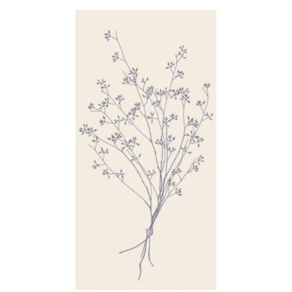 Serviettes en papier - Blue flower silhouette - 16 pces - 95942-13