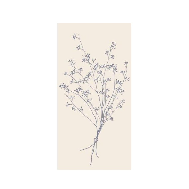 Serviettes en papier - Blue flower silhouette - 16 pces - 95942-13