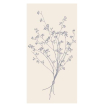 Serviettes en papier - Blue flower silhouette - 16 pces - 95942-13