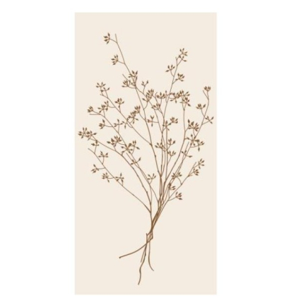 Serviettes en papier - Brown flower silhouette - 16 pces - 95942-14