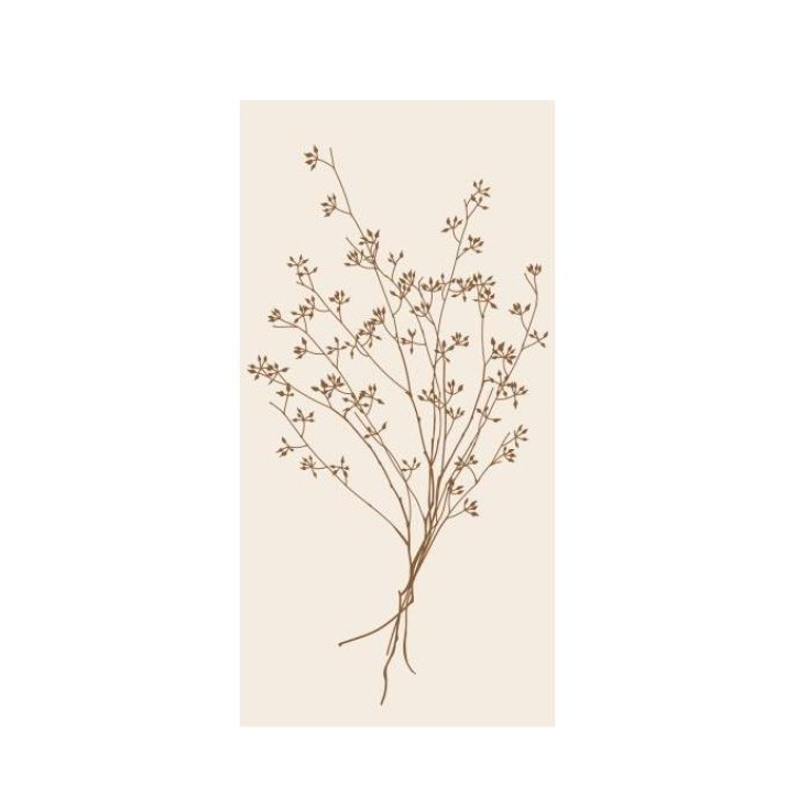 Serviettes en papier - Brown flower silhouette - 16 pces - 95942-14