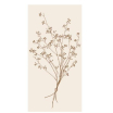 Serviettes en papier - Brown flower silhouette - 16 pces - 95942-14