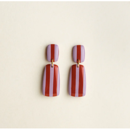 Boucles d'oreilles - Julia - Red/Lavender