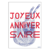Carte - Joyeux anniversaire rouge