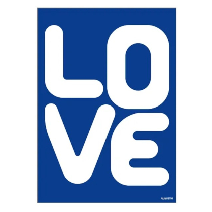 Carte - Love bleu