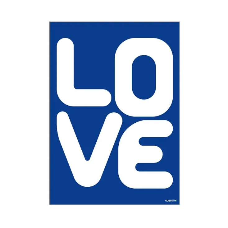 Carte - Love bleu