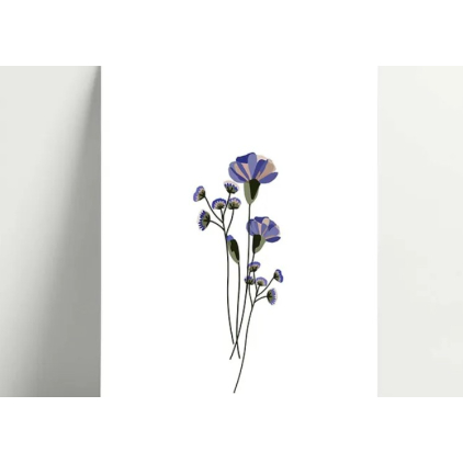 Carte simple - Blue Carnation