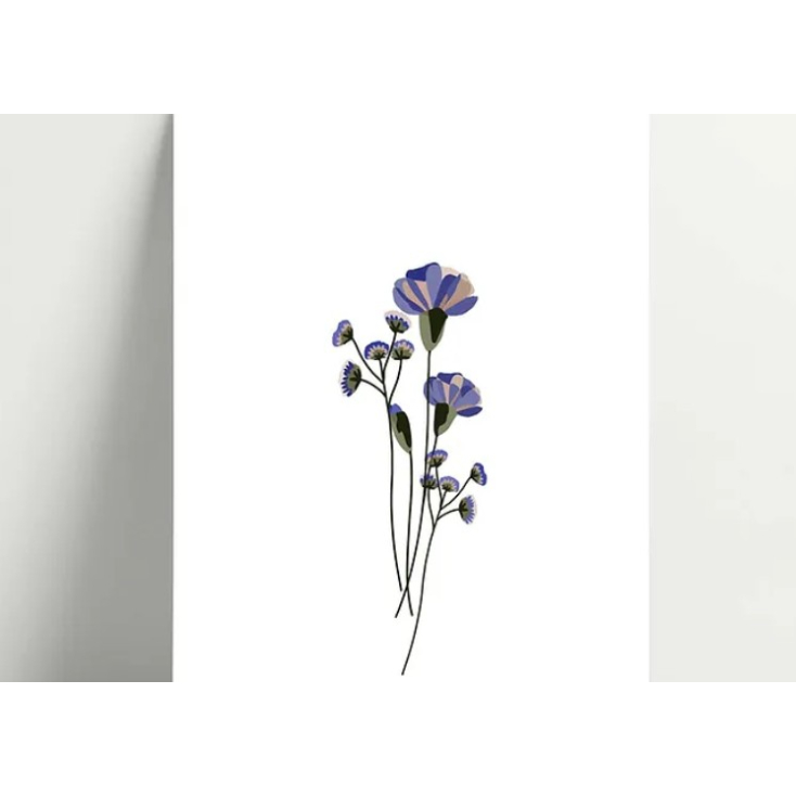 Carte simple - Blue Carnation
