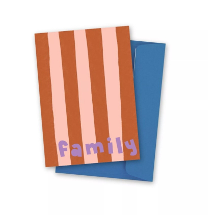 Carte postale avec enveloppe - Family