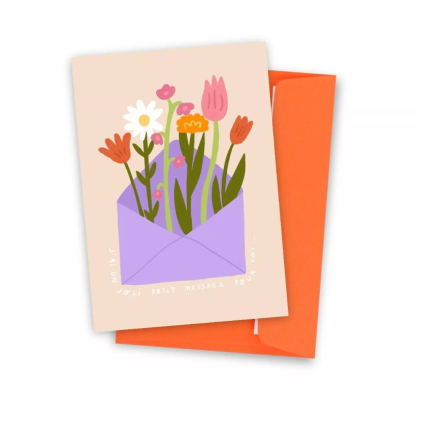 Carte postale avec enveloppe - Quelques mots