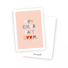 Carte postale avec enveloppe - Mon coeur fait boom