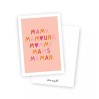 Carte postale avec enveloppe - Maman