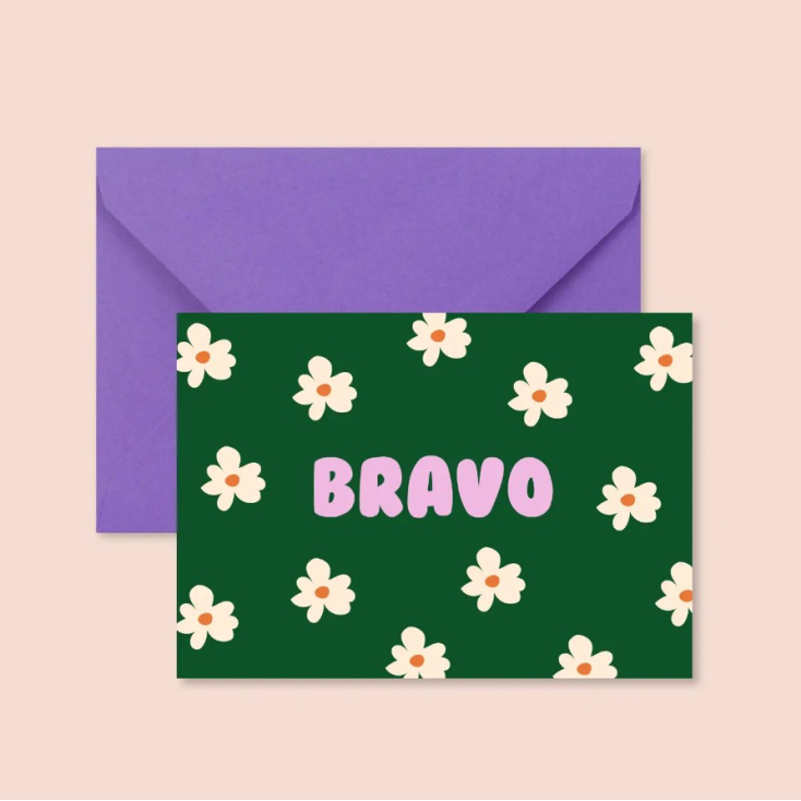 Carte avec enveloppe - Bravo