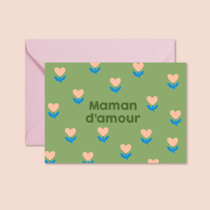 Carte avec enveloppe - Maman d'amour