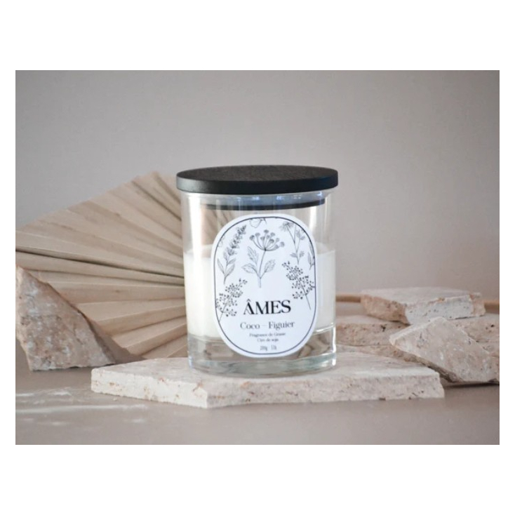 Bougie moyenne - Fleur de coton - 200g