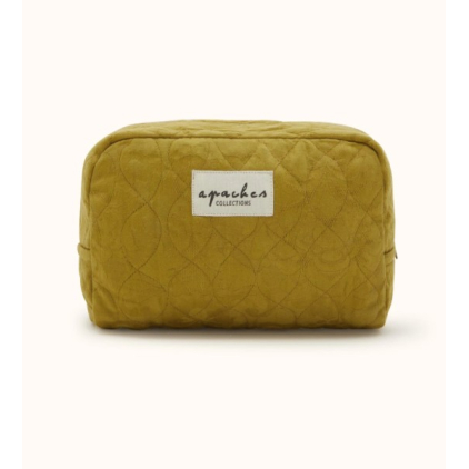 Petite trousse Gaya - Damassé - Golden Lime