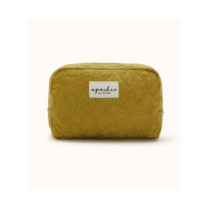 Petite trousse Gaya - Damassé - Golden Lime