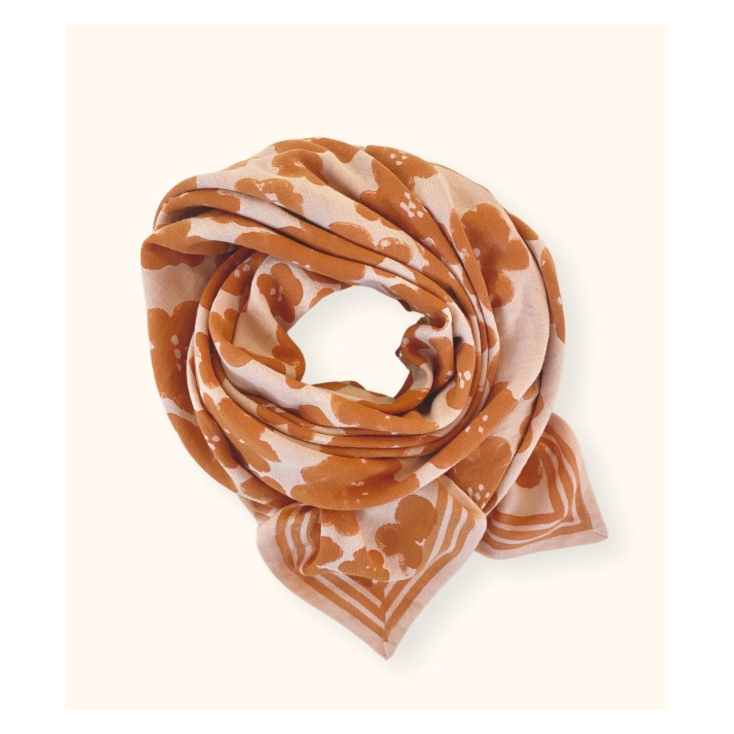 BIG Foulard Latika - Flora Bold - Orange