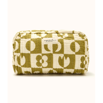Trousse Gayane - Damier - Tobacco