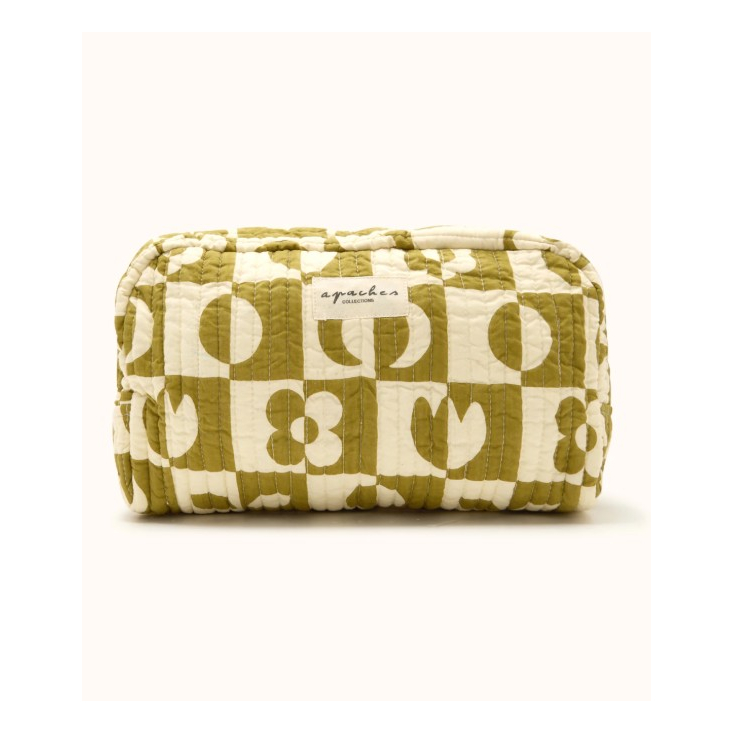 Trousse Gayane - Damier - Tobacco