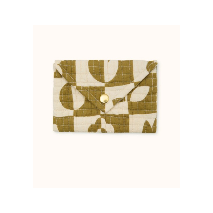 Petite Enveloppe Ravi - Damier - Tobacco