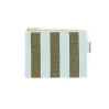 Porte-monnaie Marie rayures - Aqua / olive