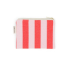 Porte-monnaie Marie rayures - Tomato / candy pink