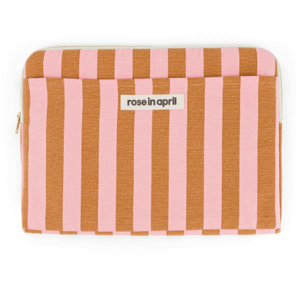 Pochette d'ordinateur Octave 13"/14" - Rayures - Caramel / strawberry