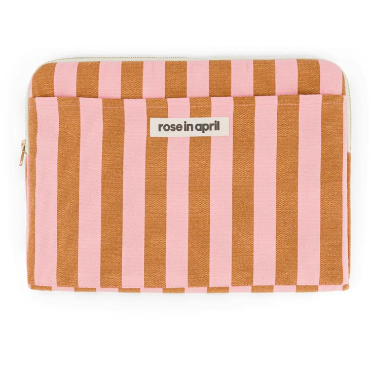 Pochette d'ordinateur Octave 13"/14" - Rayures - Caramel / strawberry