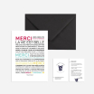 Carte postale avec enveloppe - Merci la vie est belle coloré