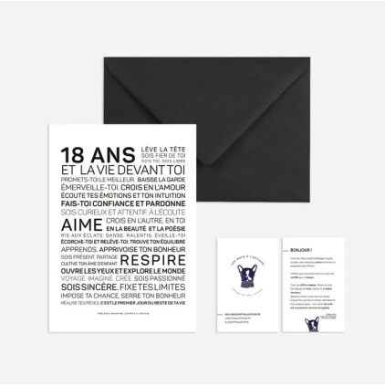 Carte postale avec enveloppe - A toi mon minuscule
