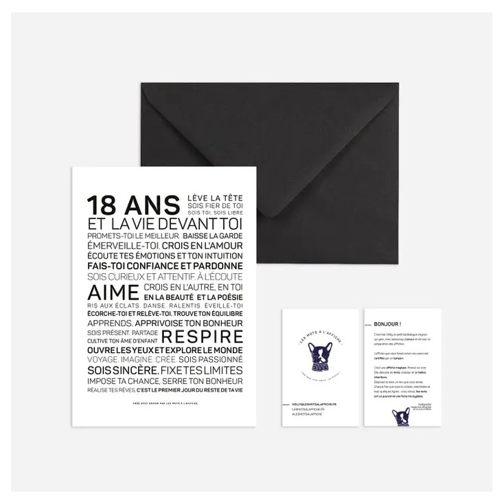 Carte postale avec enveloppe - A toi mon minuscule