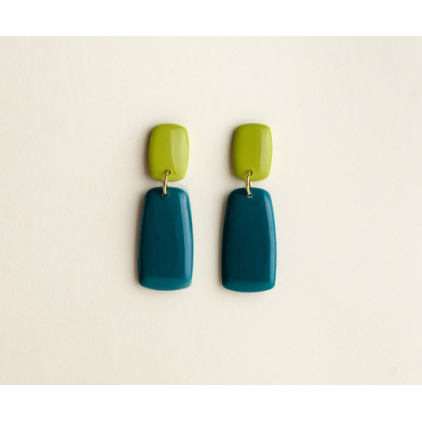 Boucles d'oreilles - Juna - Peacock/Pistache