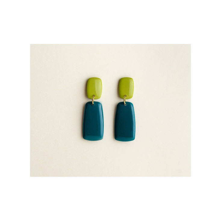 Boucles d'oreilles - Juna - Peacock/Pistache