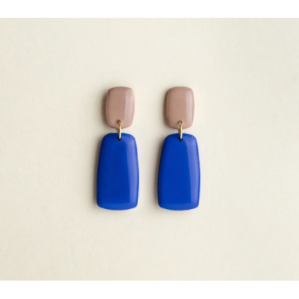 Boucles d'oreilles - Juna - Cobalt/Taupe