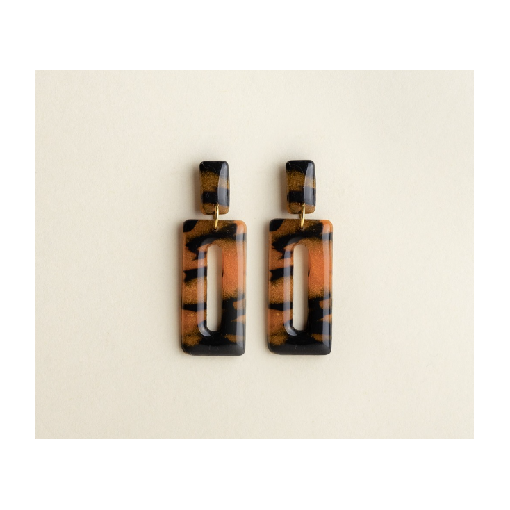 Boucles d'oreilles - Freya - Tortoise/Amber