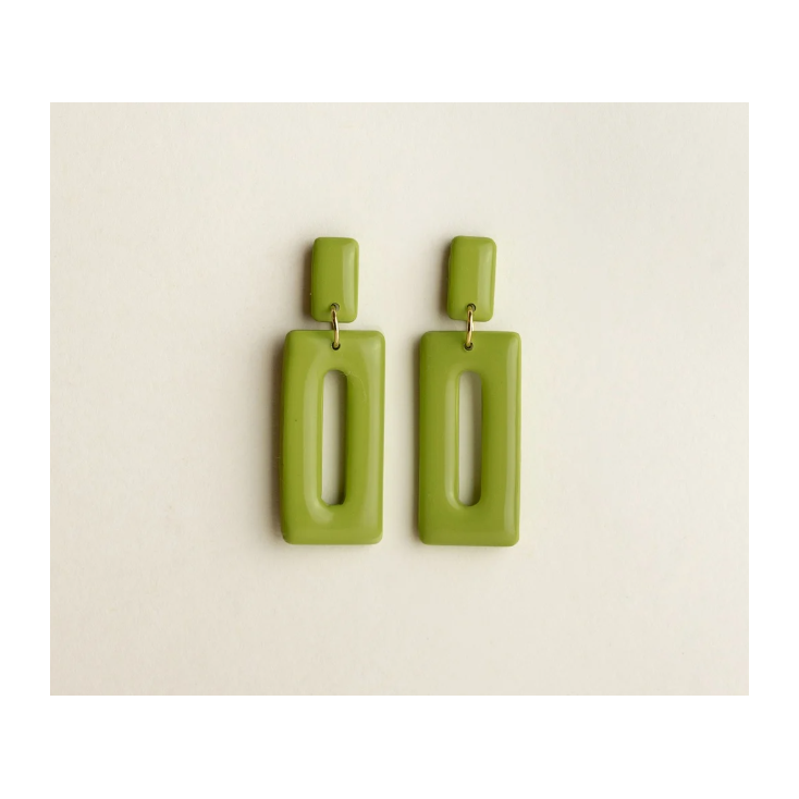 Boucles d'oreilles - Freya - Pistache