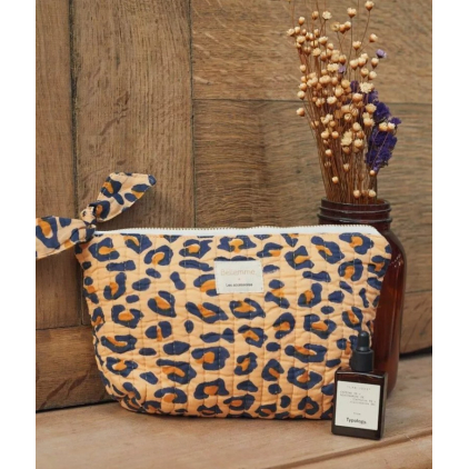 Trousse à maquillage - Leopard Camel