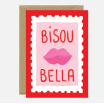 Carte A6 avec enveloppe - Bisou Bella