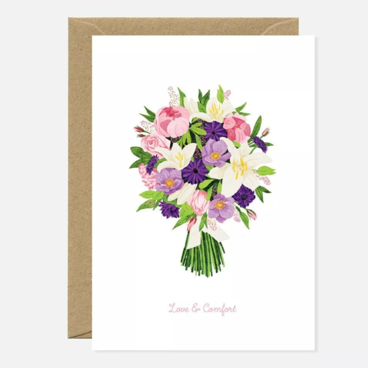 Carte A6 avec enveloppe - Love comfort bouquet