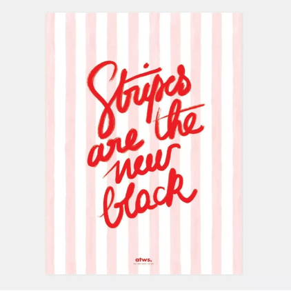 Affiche décorative - Small - Stripes are the new black - 18x24 cm