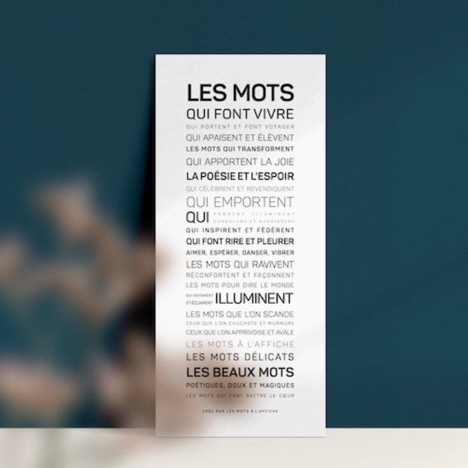 Les mots à l'affiche