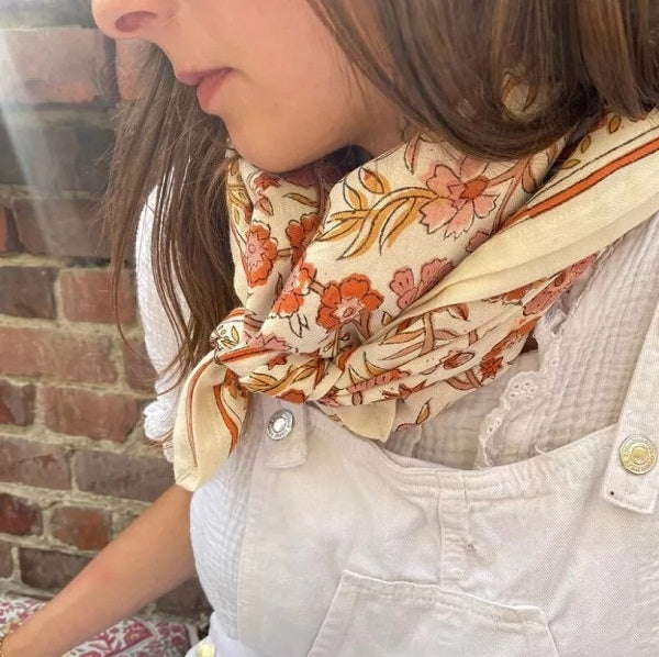 Foulard Dheli - Brique